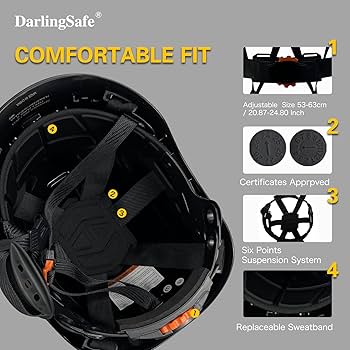 サルート/01　D80　IV DarlingSafe Safety Helmet with Visor Adjustable Size Hard
